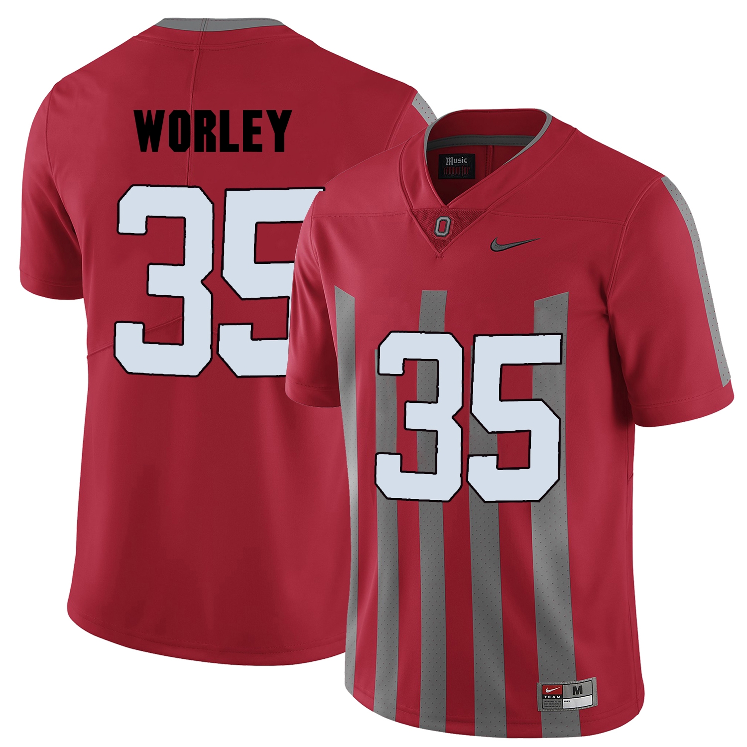 Ohio State Buckeyes Men's NCAA Chris Worley #35 Red Elite College Football Jersey JLA8149XJ